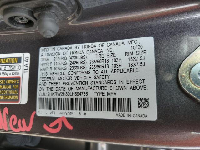 Photo 12 VIN: 2HKRW2H80LH694756 - HONDA CRV 