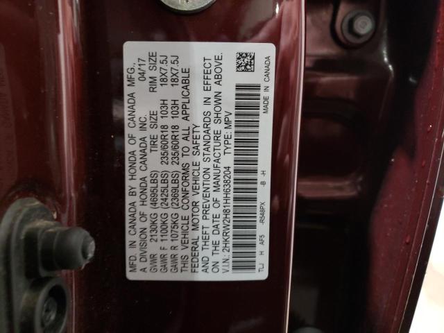 Photo 13 VIN: 2HKRW2H81HH638204 - HONDA CRV 