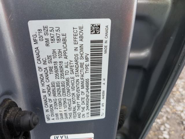 Photo 9 VIN: 2HKRW2H81JH646955 - HONDA CR-V EXL 