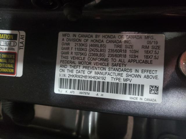 Photo 9 VIN: 2HKRW2H81KH634192 - HONDA CR-V EXL 