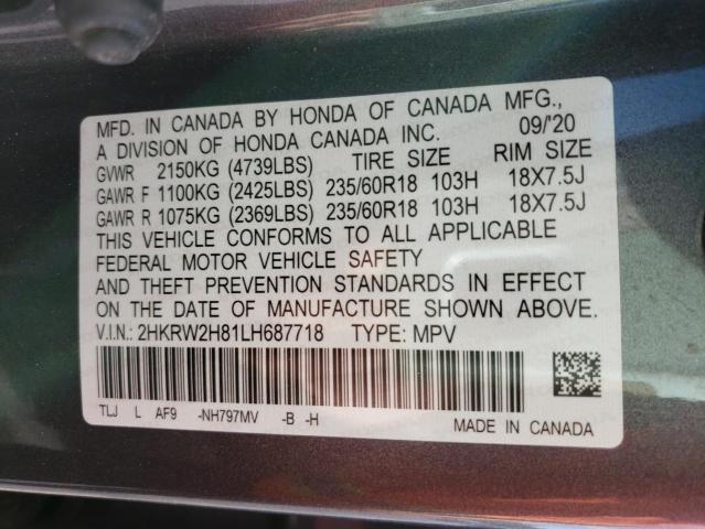 Photo 9 VIN: 2HKRW2H81LH687718 - HONDA CR-V EXL 