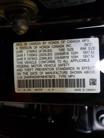 Photo 9 VIN: 2HKRW2H81MH679619 - HONDA CR-V EXL 