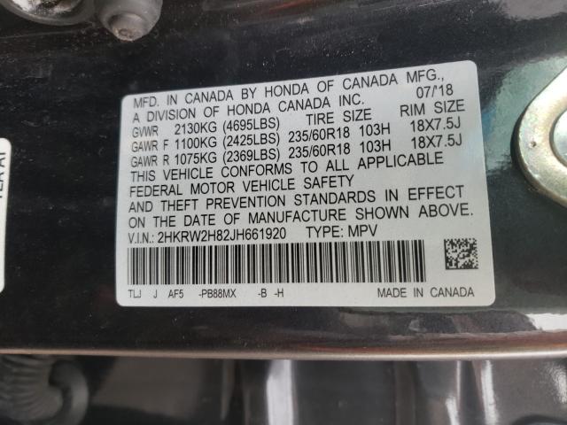 Photo 9 VIN: 2HKRW2H82JH661920 - HONDA CR-V EXL 