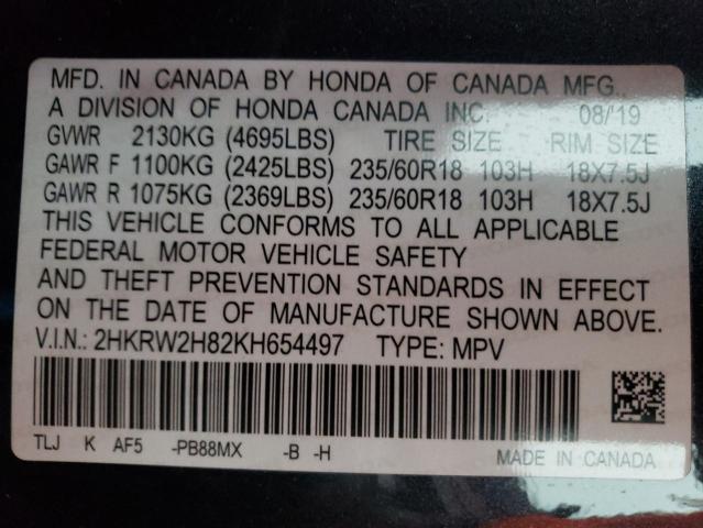 Photo 9 VIN: 2HKRW2H82KH654497 - HONDA CR-V EXL 