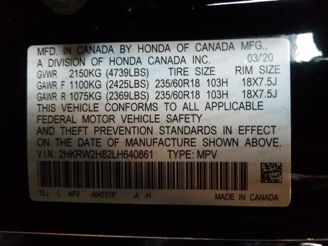 Photo 9 VIN: 2HKRW2H82LH640861 - HONDA CR-V 