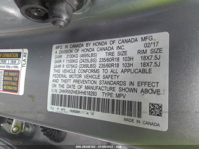 Photo 8 VIN: 2HKRW2H83HH618293 - HONDA CR-V 