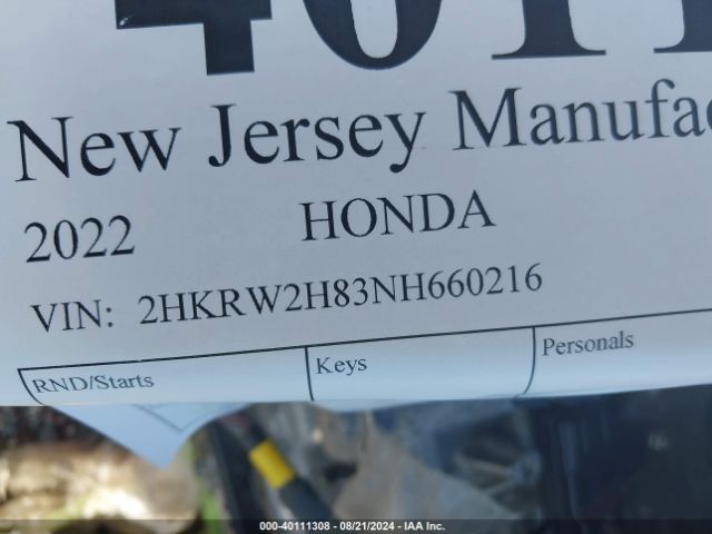 Photo 8 VIN: 2HKRW2H83NH660216 - HONDA CR-V 