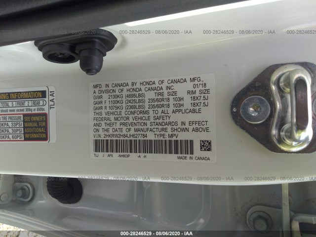 Photo 8 VIN: 2HKRW2H84JH627784 - HONDA CR-V 