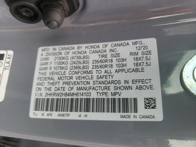 Photo 11 VIN: 2HKRW2H84MH614103 - HONDA CR-V EXL 