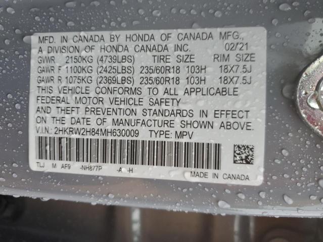 Photo 12 VIN: 2HKRW2H84MH630009 - HONDA CR-V EXL 