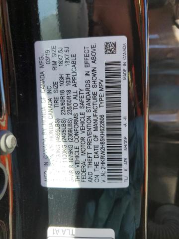 Photo 12 VIN: 2HKRW2H85KH622806 - HONDA CR-V EXL 