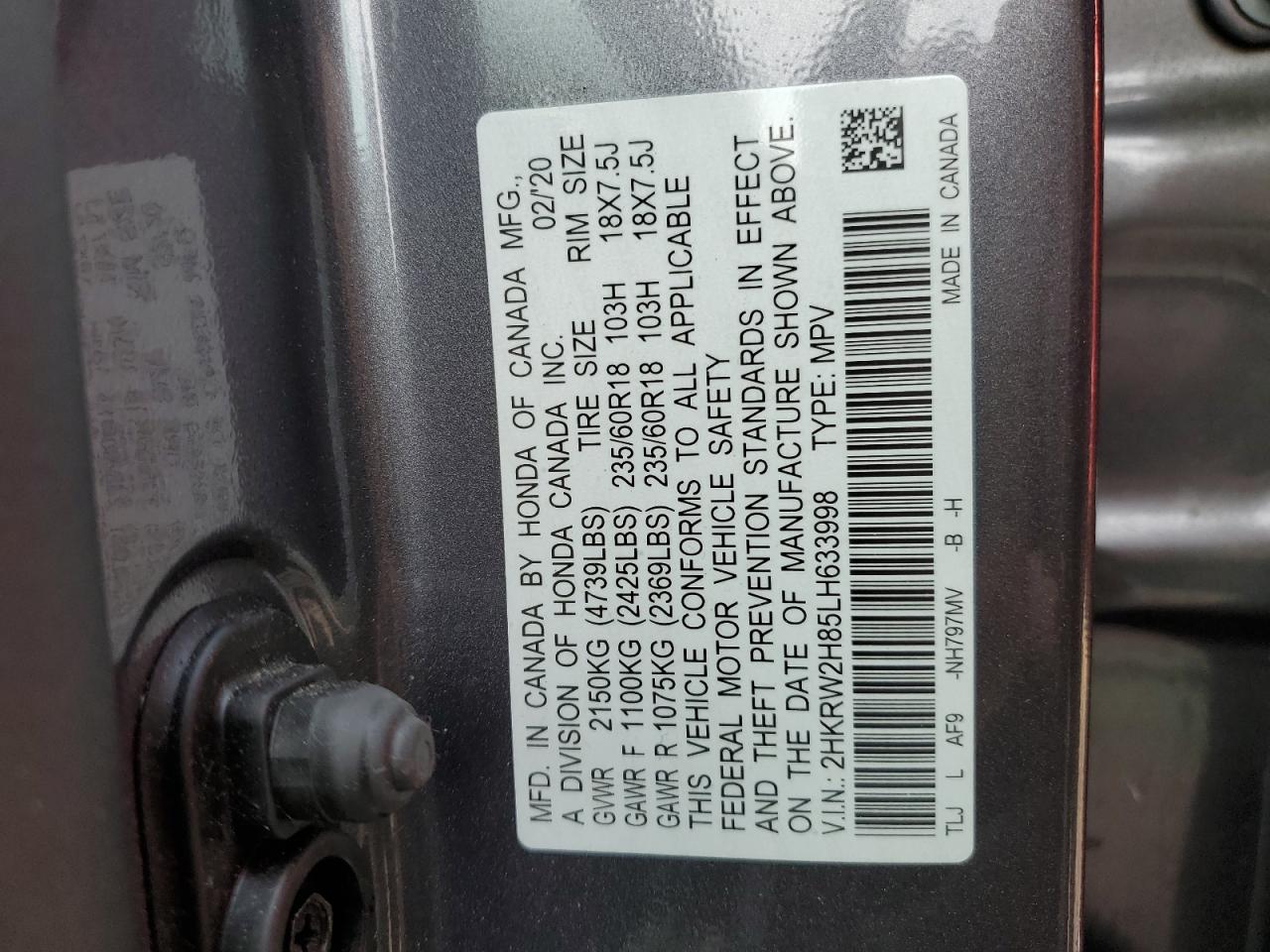 Photo 13 VIN: 2HKRW2H85LH633998 - HONDA CR-V 