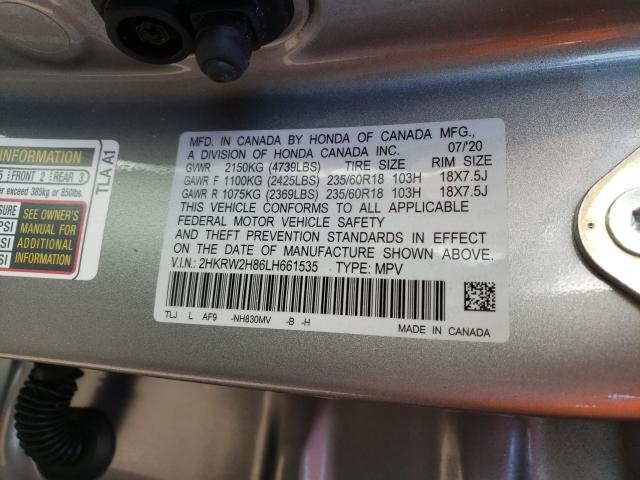 Photo 9 VIN: 2HKRW2H86LH661535 - HONDA CR-V EXL 