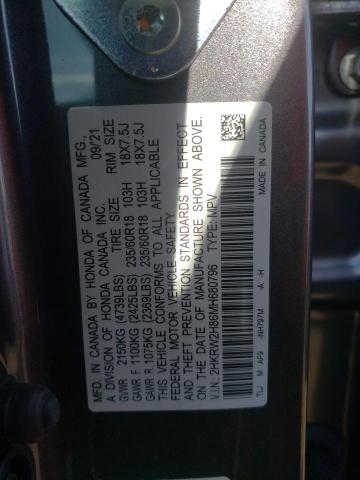 Photo 9 VIN: 2HKRW2H86MH680796 - HONDA CR-V EXL 