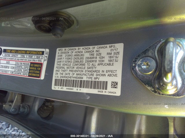 Photo 8 VIN: 2HKRW2H87HH604994 - HONDA CR-V 