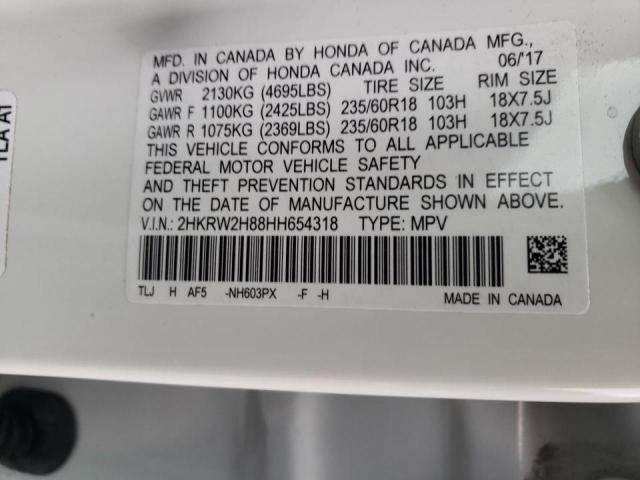 Photo 11 VIN: 2HKRW2H88HH654318 - HONDA CR-V EXL 