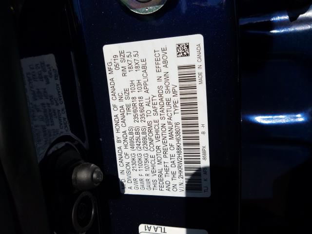 Photo 9 VIN: 2HKRW2H88KH638076 - HONDA CR-V EXL 