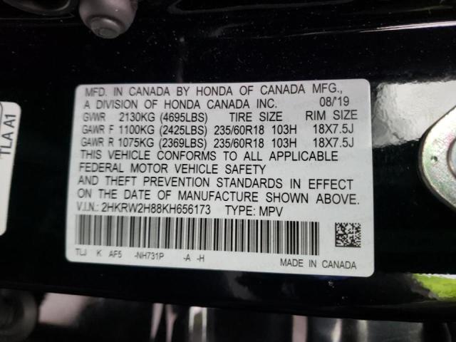 Photo 9 VIN: 2HKRW2H88KH656173 - HONDA CR-V EXL 