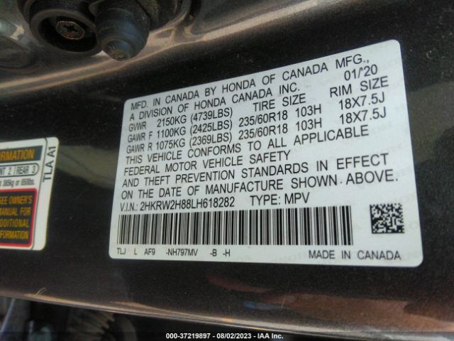 Photo 8 VIN: 2HKRW2H88LH618282 - HONDA CR-V 