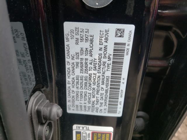 Photo 9 VIN: 2HKRW2H88LH693953 - HONDA CR-V EXL 