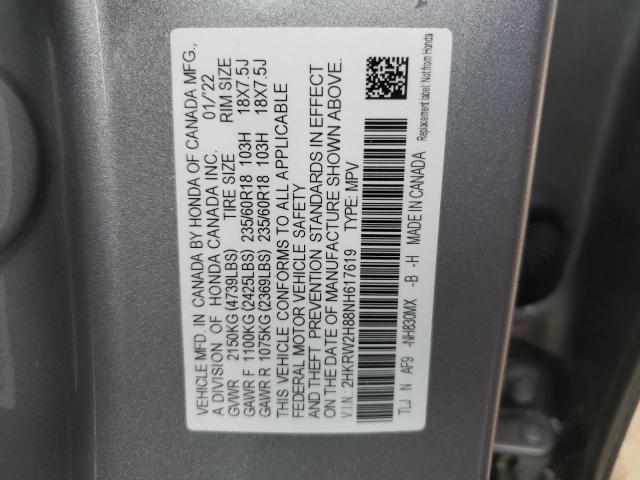 Photo 12 VIN: 2HKRW2H88NH617619 - HONDA CR-V EXL 