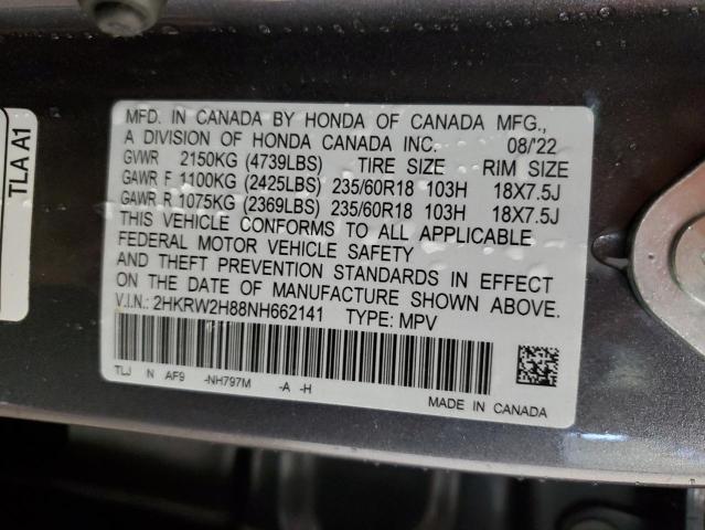 Photo 12 VIN: 2HKRW2H88NH662141 - HONDA CRV 