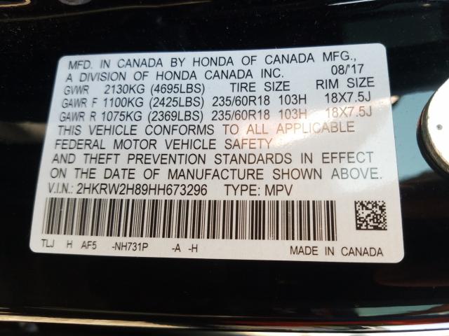 Photo 9 VIN: 2HKRW2H89HH673296 - HONDA CR-V EXL 