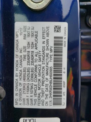 Photo 13 VIN: 2HKRW2H89JH600905 - HONDA CR-V EXL 