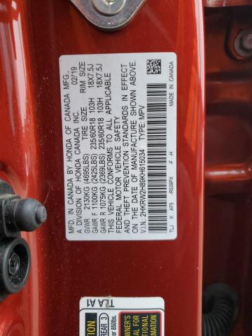 Photo 11 VIN: 2HKRW2H89KH615034 - HONDA CRV 