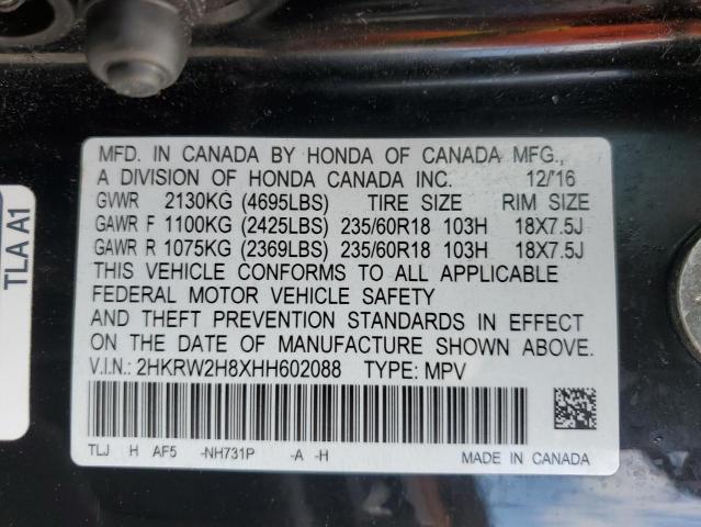 Photo 12 VIN: 2HKRW2H8XHH602088 - HONDA CR-V EXL 