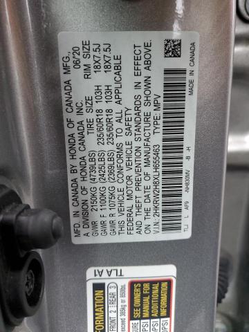 Photo 11 VIN: 2HKRW2H8XLH655463 - HONDA CR-V EXL 