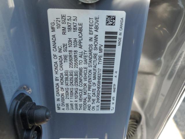 Photo 12 VIN: 2HKRW2H8XMH683717 - HONDA CR-V EXL 