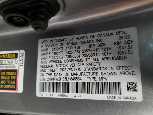 Photo 12 VIN: 2HKRW2H93LH646564 - HONDA CR-V TOURI 