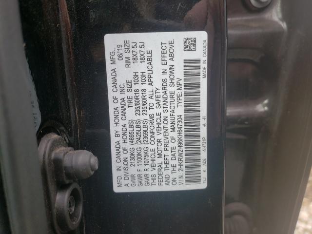 Photo 9 VIN: 2HKRW2H96KH647304 - HONDA CRV 