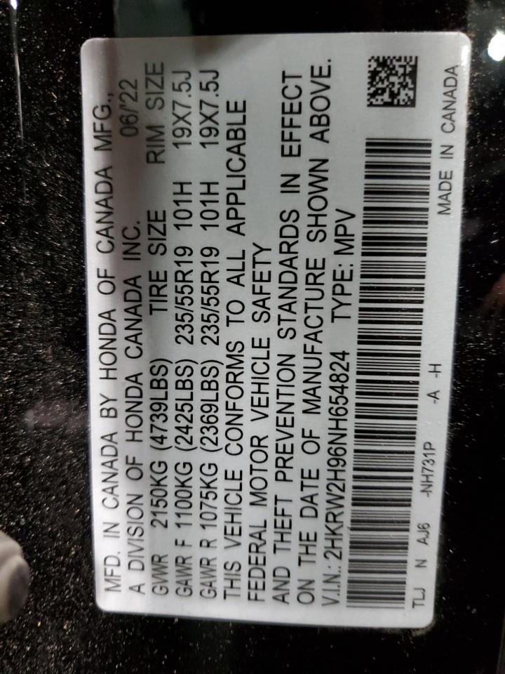 Photo 12 VIN: 2HKRW2H96NH654824 - HONDA CR-V 