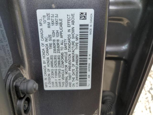 Photo 12 VIN: 2HKRW2H97JH692587 - HONDA CR-V TOURI 