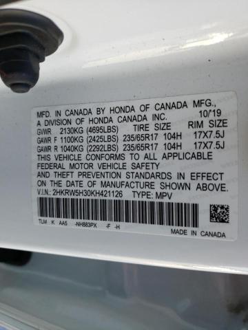 Photo 12 VIN: 2HKRW5H30KH421126 - HONDA CR-V LX 