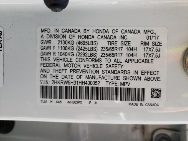 Photo 9 VIN: 2HKRW5H31HH400052 - HONDA CR-V LX 