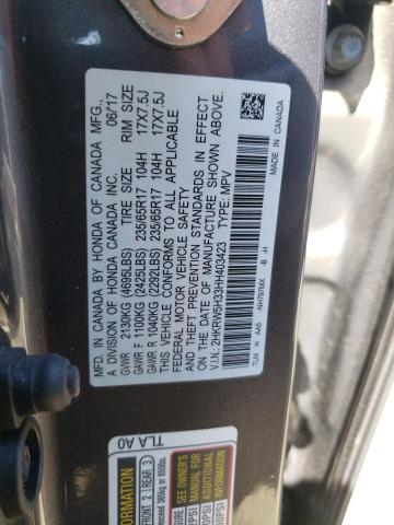 Photo 11 VIN: 2HKRW5H33HH403423 - HONDA CR-V LX 