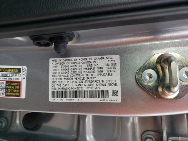 Photo 9 VIN: 2HKRW5H36KH422703 - HONDA CR-V LX 