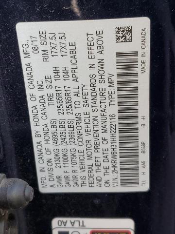 Photo 13 VIN: 2HKRW6H31HH222116 - HONDA CR-V LX 