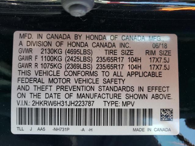 Photo 12 VIN: 2HKRW6H31JH223787 - HONDA CRV 