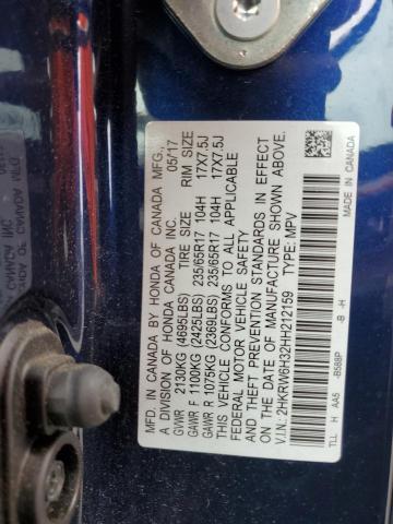 Photo 12 VIN: 2HKRW6H32HH212159 - HONDA CRV 