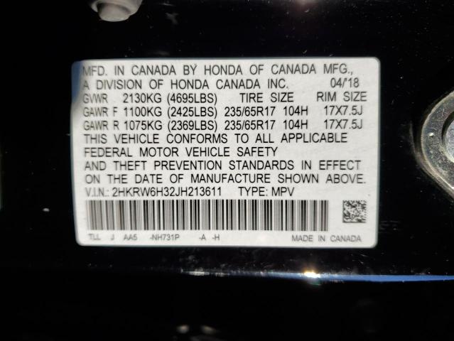 Photo 12 VIN: 2HKRW6H32JH213611 - HONDA CRV 