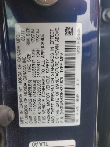 Photo 12 VIN: 2HKRW6H33HH211876 - HONDA CR-V LX 