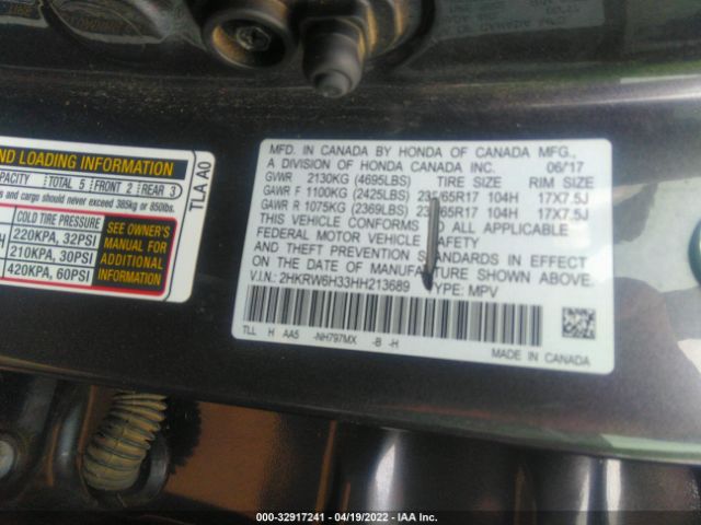 Photo 8 VIN: 2HKRW6H33HH213689 - HONDA CR-V 