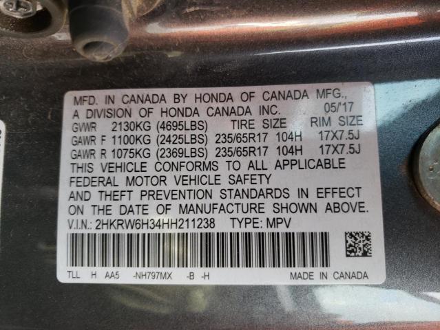 Photo 13 VIN: 2HKRW6H34HH211238 - HONDA CR-V LX 