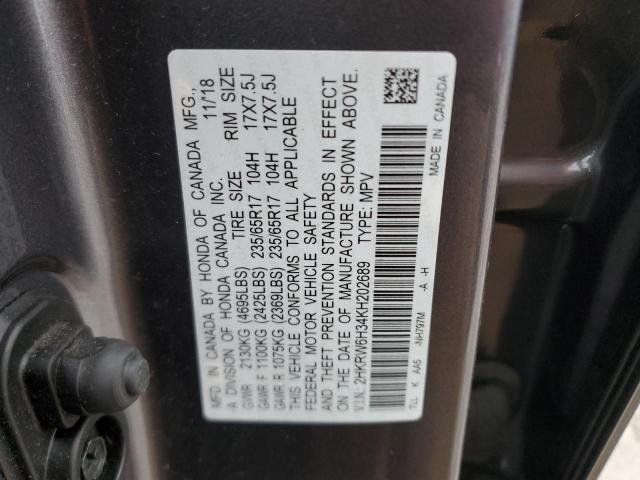 Photo 13 VIN: 2HKRW6H34KH202689 - HONDA CR-V LX 