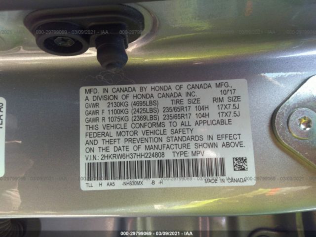 Photo 8 VIN: 2HKRW6H37HH224808 - HONDA CR-V 