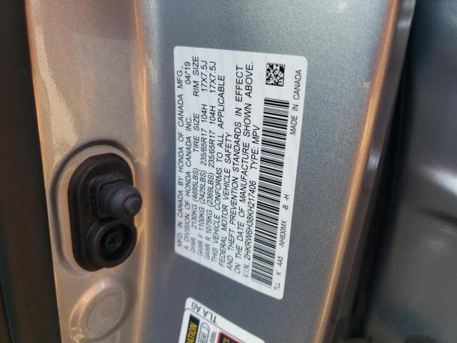 Photo 11 VIN: 2HKRW6H38KH217406 - HONDA CR-V LX 